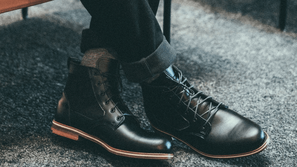 The Hollis Black, a work and dress boot hybrid from HELM