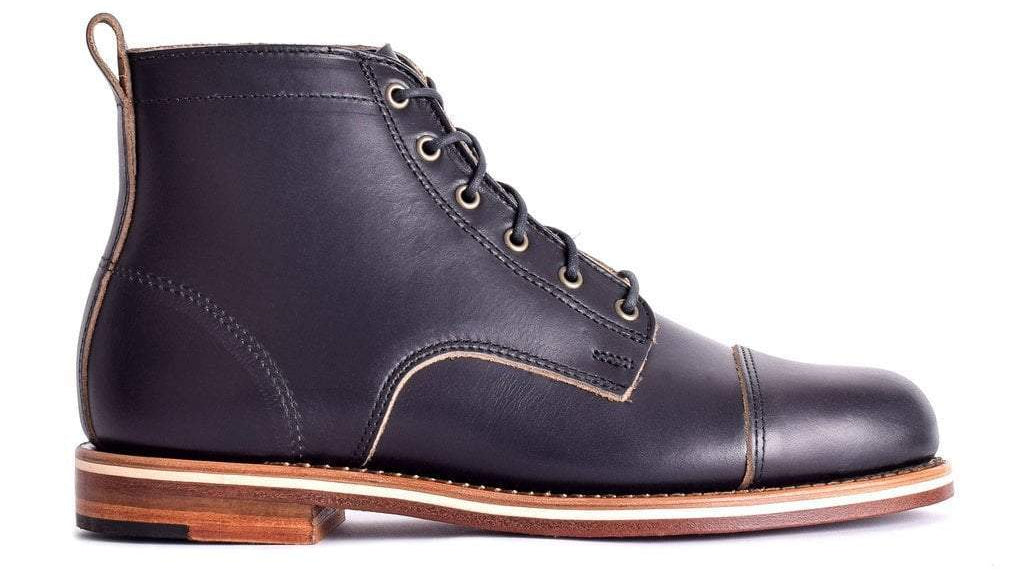 men's black lace up boots