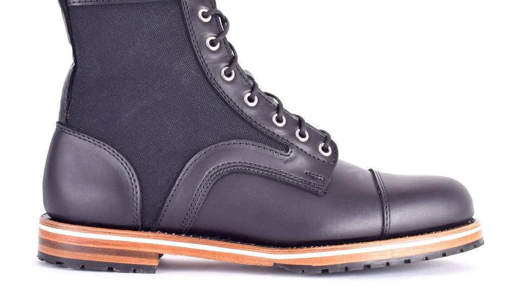 mens black leather safety boots