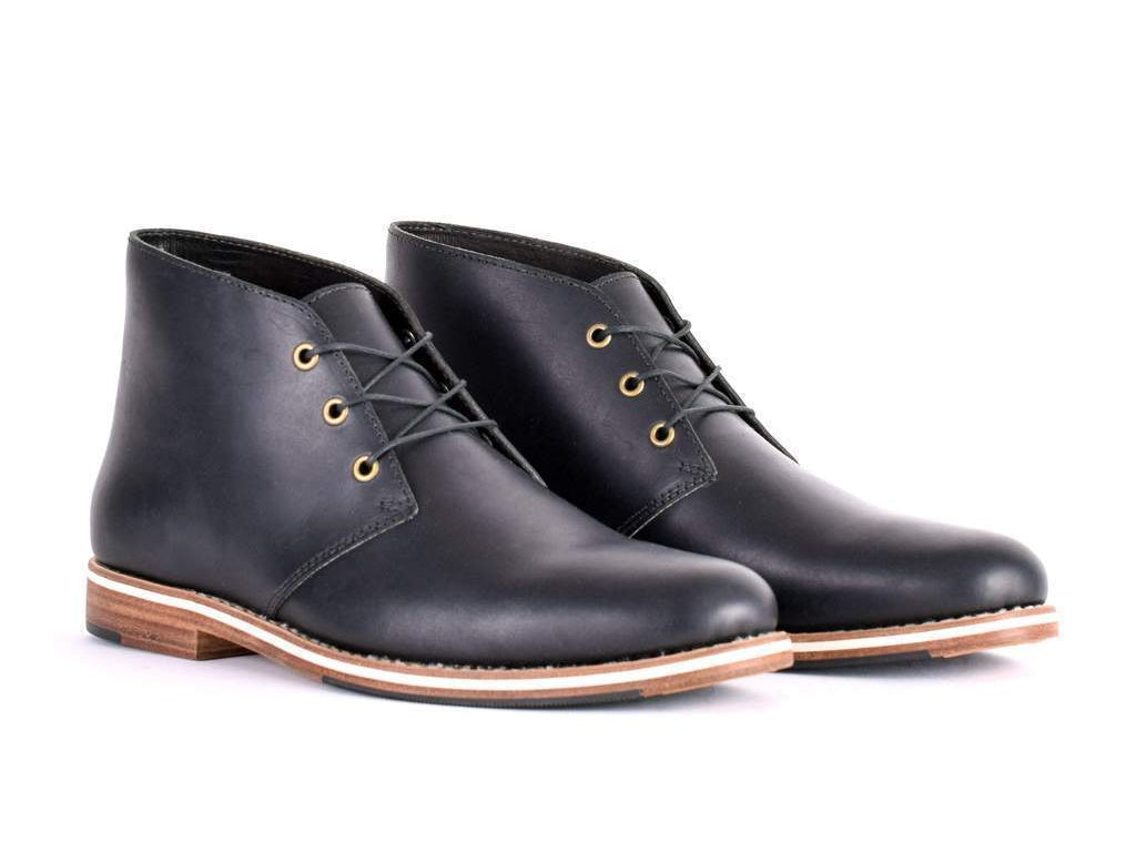 men's leather ankle boots with laces