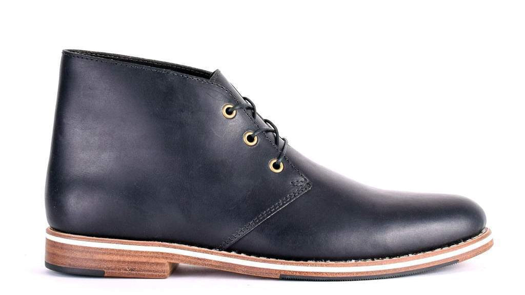 men's smart black leather boots
